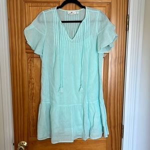 Vineyard Vines Linen Dress, Size 4 Seafoam Green
